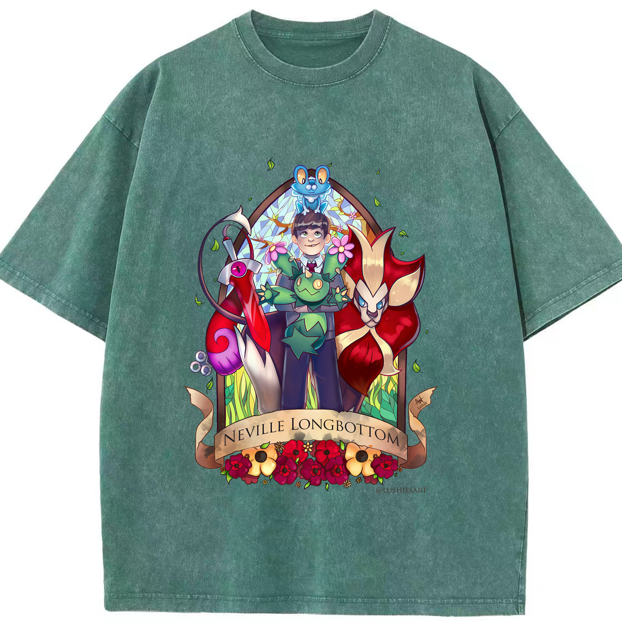 （画像用） Harry Potter ハリー・ポッターシリーズ 綿100% ヴィンテージ風 半袖Tシャツ（フロントプリント）